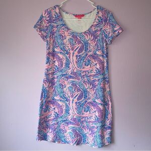 Lilly Pulitzer UPF 50+ Tammy Dress XS Mini Short Sleeve Preppy Coastal Artsy